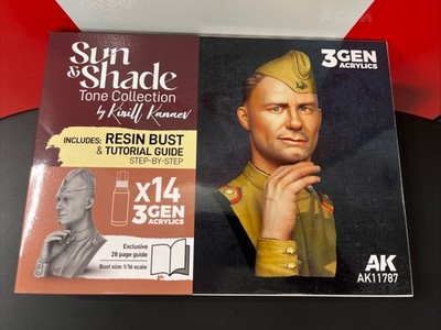 AK 3G #AK11787 Sun & Shade Tone Set (14) By Kirill Kanaev W/Resin Bust & Guide