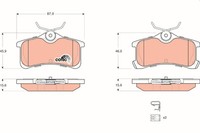 Bremsbelagsatz Scheibenbremse Cotec TRW GDB3334 FüR Toyota Corolla Avensis VVT