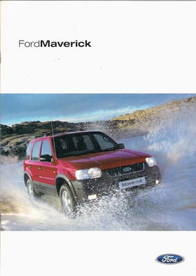 Ford Maverick 2002-2003 UK Markt Verkaufsprospekt 2.0i & 3.0i V6 XLT