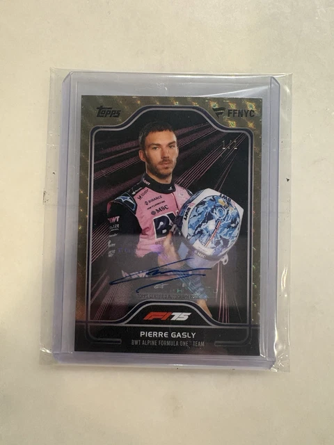 2025 Topps F1 FFNYC Fanatics Fest Pierre Gasly Foilfractor 1/1 Autogramm