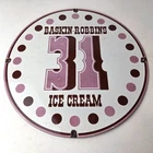Vintage Baskin Robbins Sign - Gas Pump Advertising Sale Ice Cream Porcelain Sign