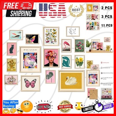 16 PCS Framed Eclectic Wall Art Decor, Modern Maximalist Home Gallery Wall Fr...