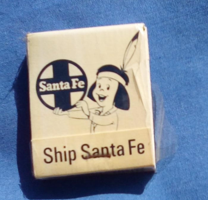 SET OF 2 VINTAGE SEALED SANTA FE RAIL ROAD BOOK OF MATCHES