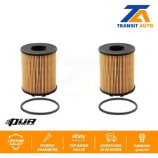 Engine Cartridge Oil Filter (2 Pack) For Fiat 500 Dodge Dart Jeep Renegade 500L