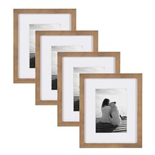 Gallery Wood Photo Frame Set for Customizable Wall or Desktop Display, Rustic...