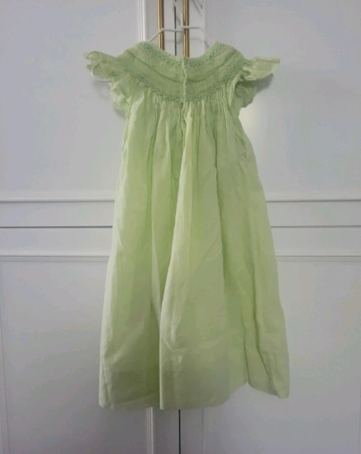 Vestido Petit Ami Vintage Verde Niñas Talla 3T Foto 3 de 4