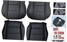 Driver and Passenger Side Bottom Top Lean Back Leather Perforated Seat Cover
