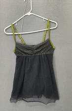 Simply Vera Vera Wang Medium Women Black Sleeveles Pleated Lightweight Nightwear