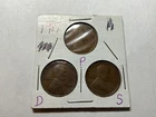1917 P-D-S Lincoln Wheat Penny Cents 3 Coin Year Set Circulated Coins