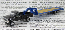 Greenlight 1:64 LOOSE Black 1978 FORD F-250 F250 Pickup w/Gooseneck Trailer BLUE