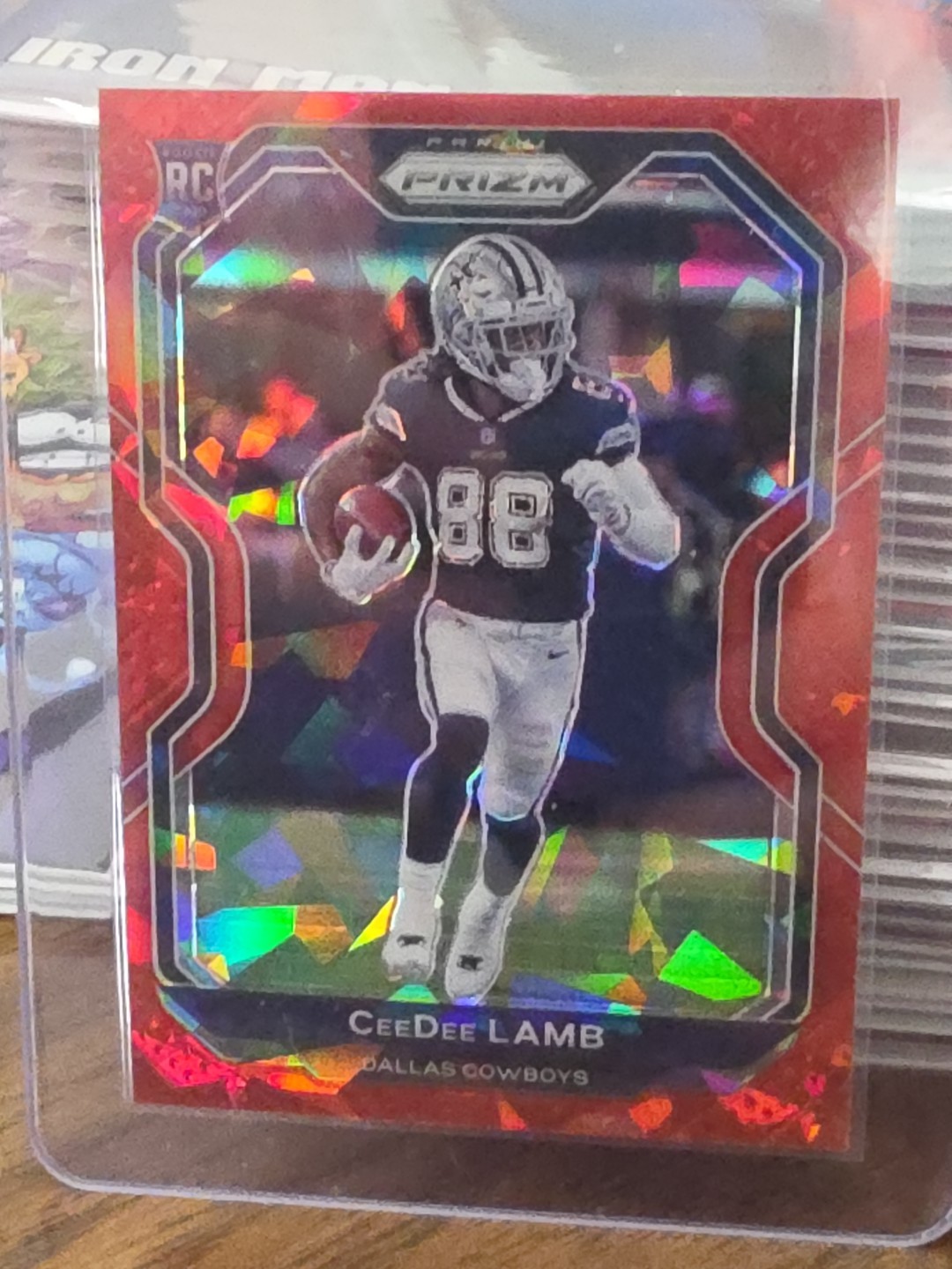 2020 Panini Prizm Rookie CeeDee Lamb #334 Red Ice Prizm (RC)