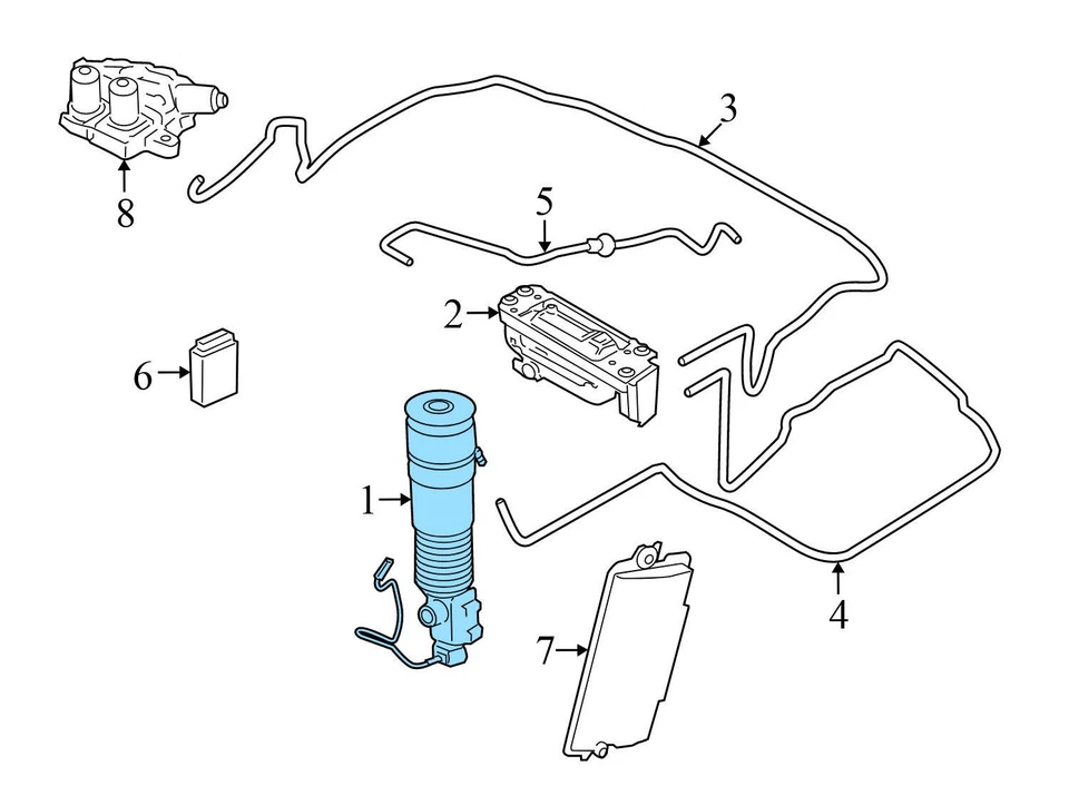 2011-2012 BMW ALPINA B7L XDRIVE - Amortecedor de ar traseiro direito / conjunto de apoio de suspensão - Imagem 4 de 4