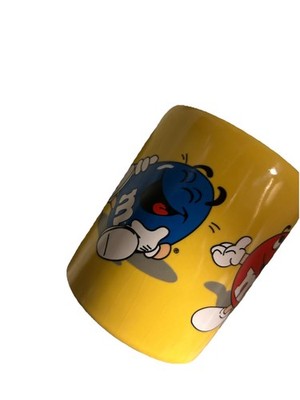 M&Ms Coffee Mug Cup 1996 Mars Vintage Collectible Candy Yellow Mug