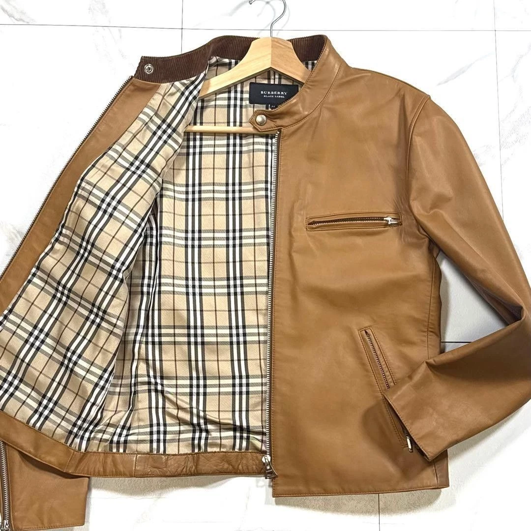 Burberry Leather Outer Shell Black Coats, Jackets & Vests for Men