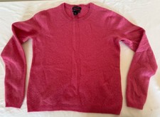 Tahari Pure Lux 100 Cashmere Pullover Sweater Classic Fit Hot Pink Sz XL