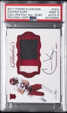 2017 PANINI FLAWLESS COLLEGE RC PATCH AUTO RUBY COOPER KUPP 3/20 PSA 9 AUTO 9