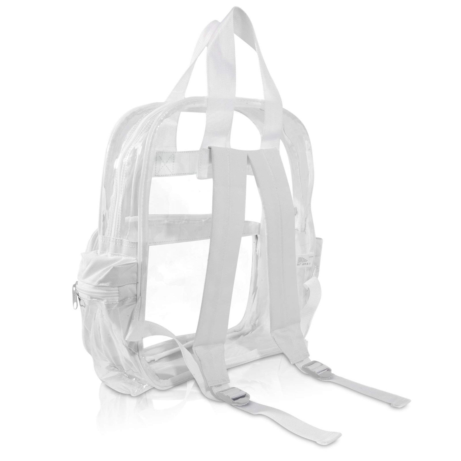 Clear Backpack Bags Smooth Plastic White Transparent School Travel Security Gear image 7