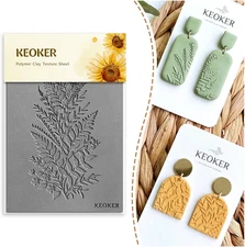 Polymer Clay Texture Sheets, Clay Texture Mat for Making Earrings Jewerly, Polym