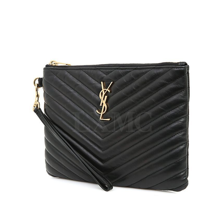 【SAINT LAURENT】MONOGRAM STRAP CLUTCH Saint Laurent Monogram Clutch Medium Strap Pouch 379039