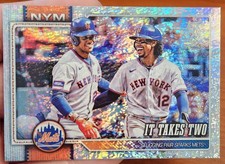 IT TAKES TWO METS 2026 TOPPS CELEBRATION SERIES 1 BASEBALL SILVER CONFETTI #52