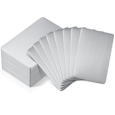 30 Pieces 304 Stainless Steel Metal Business Cards Blank Steel Laser Engravin...