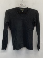 Charter Club Women's 100 Cashmere Sweater Black V-Neck Luxury Size PS