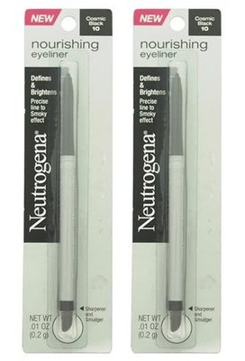 Pack 2 Neutrogena Nourishing Eyeliner Pencil, Cosmic Black 10, .01 oz