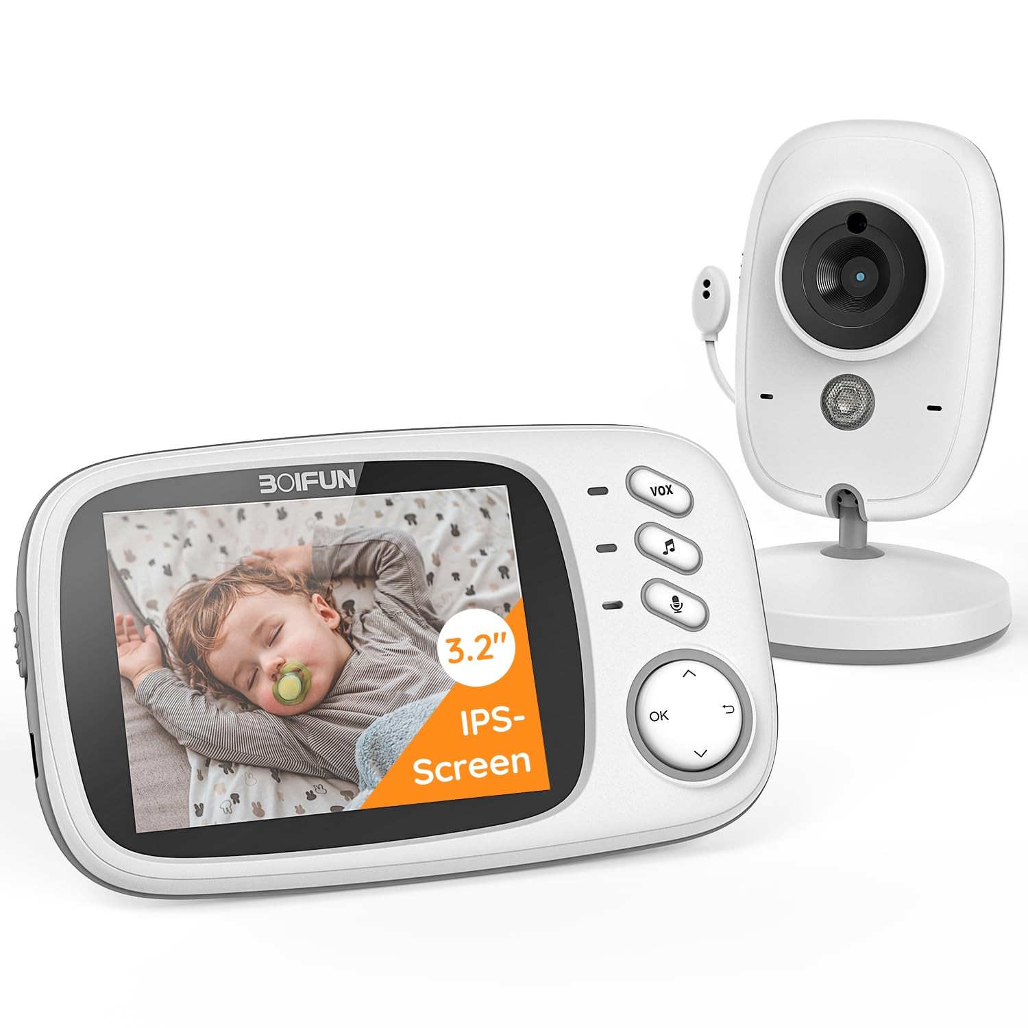 BOIFUN Video Baby Monitor with Camera Non WiFi Baby Monitors Night Vision VOX — image 8