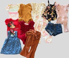 Baby Girl 0-3M Clothing Bundle Dresses Romper Outfit Minnie Denim Shorts 12pc
