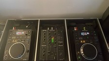 Pioneer CDJ 350 (Pair) + DJM-350 Mixer with flight case