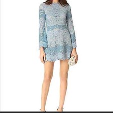 Wayf Dream Lover blue lace dress S NWT