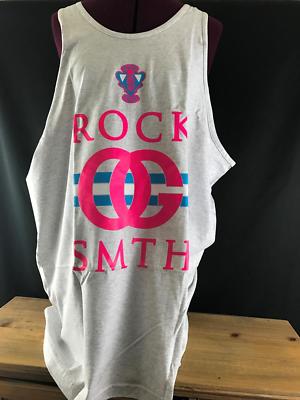 NIB ROCKSMITH OG 100% COTTON PINK/HEATHER GREY TANK TOP T-SHIRT SZ 2XL