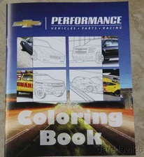 2015 Chevy Performance Race Day Promo SGA Coloring Book Corvette Camaro
