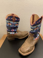 Tin Haul Cowboy boots AWESOME AZTEC Size 6 Youth