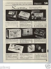 1957 PAPER AD Scintilla Electrical Model Railroad Power Supply Dynapack III