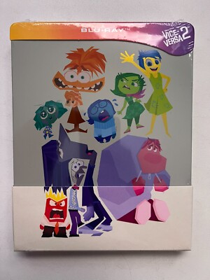 Inside Out 2 w. Steelbook (Blu-ray, 2024, EU Import, Region Free) *NEW/SEALED*