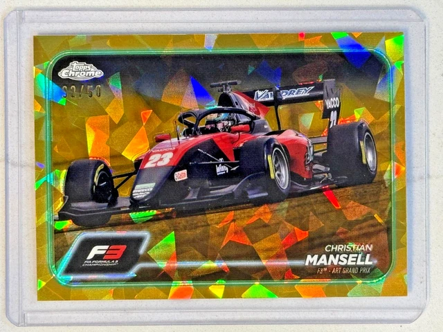 2024 Topps Chrome Sapphire Formula 1 F1 Christian Mansell Gold /50 F3