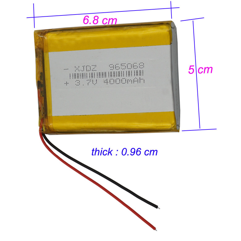 Batterie Li-Po 3.7V 4000mAh – Référence 965068, Pour Tablette, PC, GPS, DEL