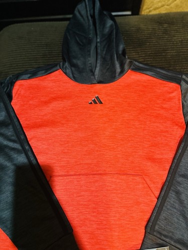 Felpa con cappuccio pullover Adidas taglia XL 18/20 ragazzo logo grafica tasca nuova con etichetta - Foto 2 di 8