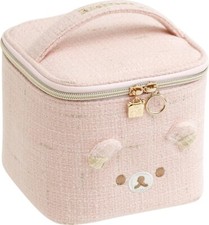 San-X Character Rilakkuma Vanity Pouch Nice House Tweed With Mirror New Japan