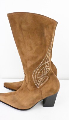 Boots Zapatos Janet Janet Mujer Janet Janet Mid Calf Embroidered