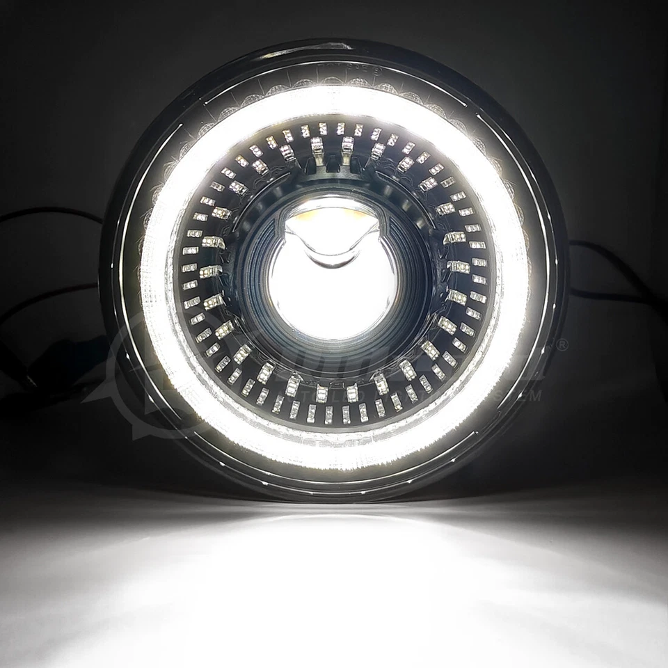 Faro LED de 7 pulgadas y luces antiniebla de paso para Harley Davidson Road King Foto 4 de 4