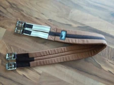 Tough-1 EquiRoyal Brown Padded English Canvas Girth 42" Horse Tack Equine