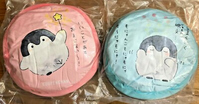 NWT 15'' Koupen chan Penguin Squishy Pink Blue Plush Cushion Set Tit Bird Toreba!