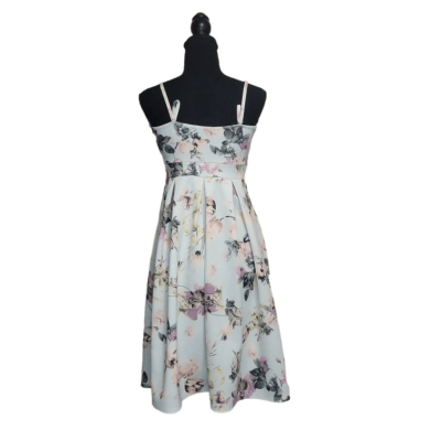 Boohoo Sleeveless Decollete Neckline Fit and Flare Midi Dress | eBay