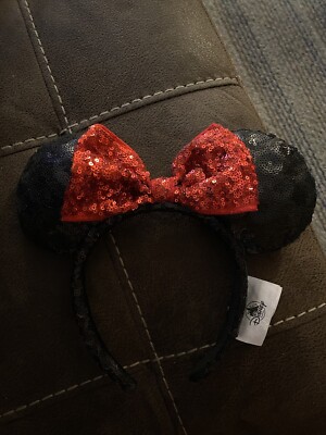 Disney Minnie Mouse Classic Sequin Red Bow Ears Headband Disney Minnie Mouse Classic Red Bow Sequin Ears Headband  main image 3