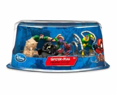 DISNEY MARVEL SPIDERMAN SET 5 PC FIGURINE PLAYSET AUTHENTIC DISNEY NEW CAKE TOPP