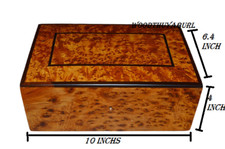 wooden jewelry box, handmade morocco storage box with lock, best gift wood thuya