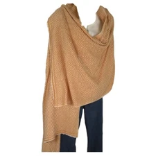 Cashmere|Shaw/Throw|HandLoomed|Nepal|"Natural"|2 Color Mix| Butter & Ivory