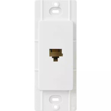Claro Telephone Jack, White CA-PJ-WH 